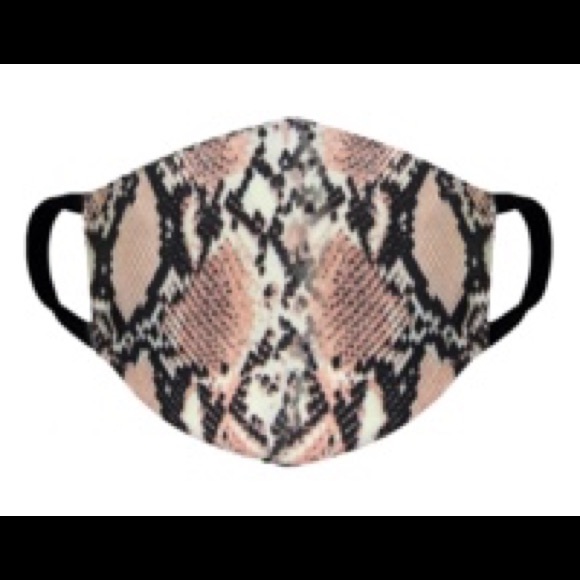 Pink Snake Skin Face Mask - Picture 4 of 4